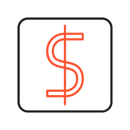 symbole du dollar Icône