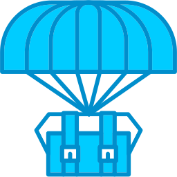 entrega por paracaídas icono