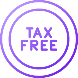 libre de impuestos icono