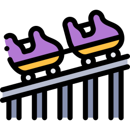 Roller coaster icon