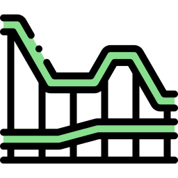 montanha russa Ícone