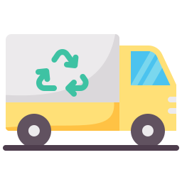 Recycling truck icon