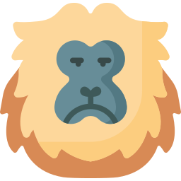 Golden lion monkey icon