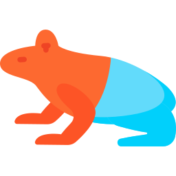 Blue jeans frog icon