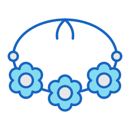 Flower necklace icon