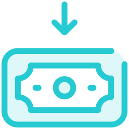 Receive money icon