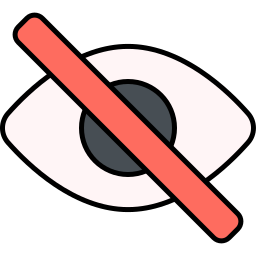 Not visible icon