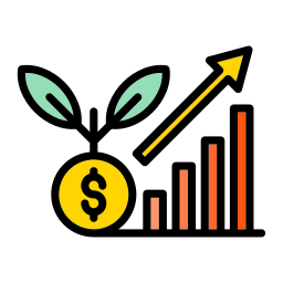 gráfico de crecimiento icono