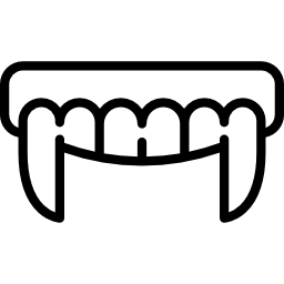 dientes de vampiro icono