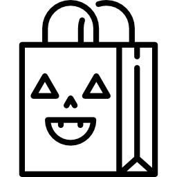 bolsa de dulces de halloween icono