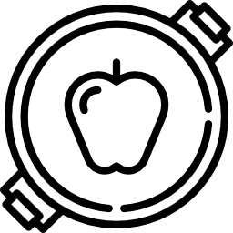 apfel auf einem eimer icon