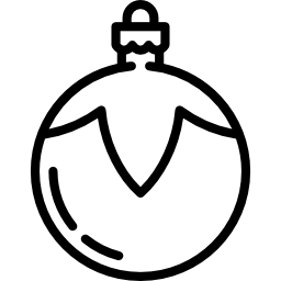 pelota de navidad icono