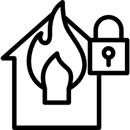 brandende verzekering icoon