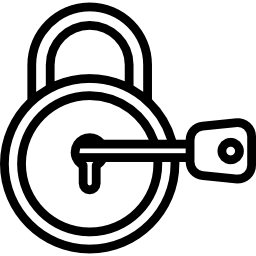 llave en la cerradura icono