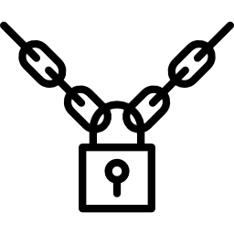 serratura e catena icona