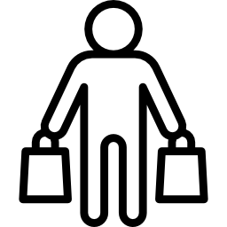 Man with Shopping icon