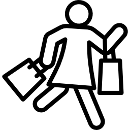 Woman with Shopping icon