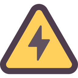 señal de peligro eléctrico icono