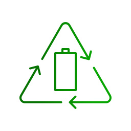 batteria ecologica icona