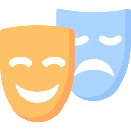 maschera teatrale icona