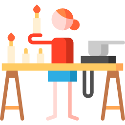 Candle making icon