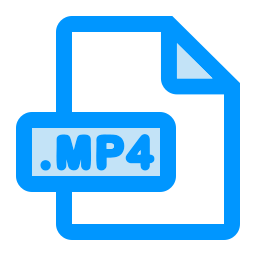 Mp4 file format icon