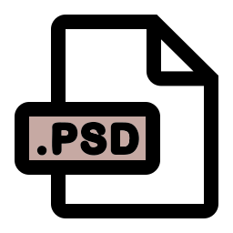 formato de archivo psd icono