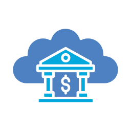 servizi bancari in cloud icona