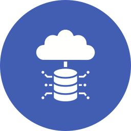 archiviazione cloud icona