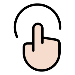 pantalla táctil icono