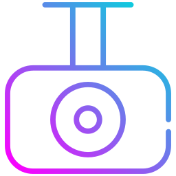telecamera da cruscotto icona