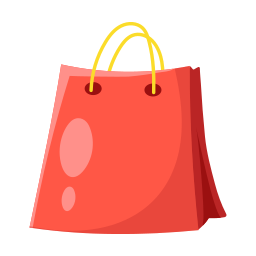 Shopping bag sticker