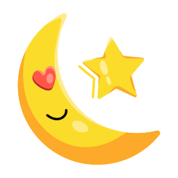 Moon sticker