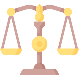 Justice scale icon