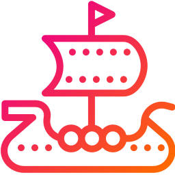 Viking ship  icon