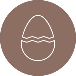 huevo roto icono
