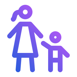 moeder en zoon icoon