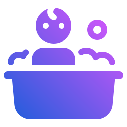 Baby bathtub icon
