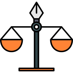 Justice scale icon