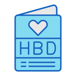 Birthday card icon