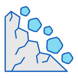 glissement de terrain Icône