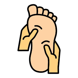 massagem nos pés Ícone
