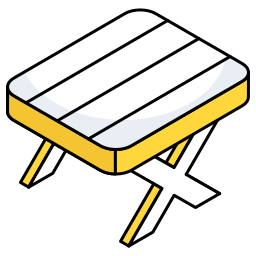 Mesa plegable icono