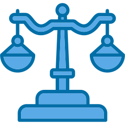 Justice scale icon