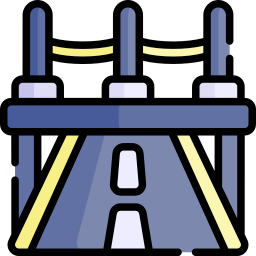 cruce de puente icono