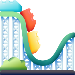 Roller coaster icon