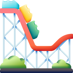 Roller coaster icon