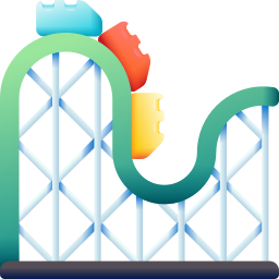 Roller coaster icon