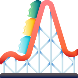 Roller coaster icon