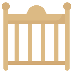 Baby bed icon